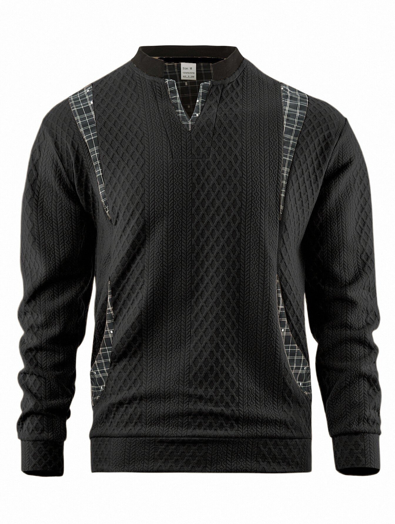 Pull en tricot pour homme Motif à carreaux moderne Design élégant