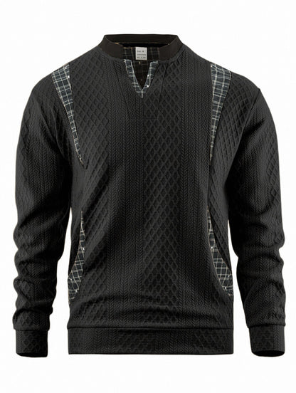 Pull en tricot pour homme Motif à carreaux moderne Design élégant