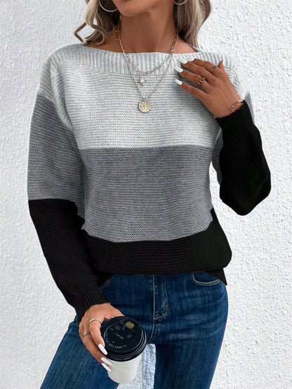 Pull pour femmes Motif rayé Design élégant