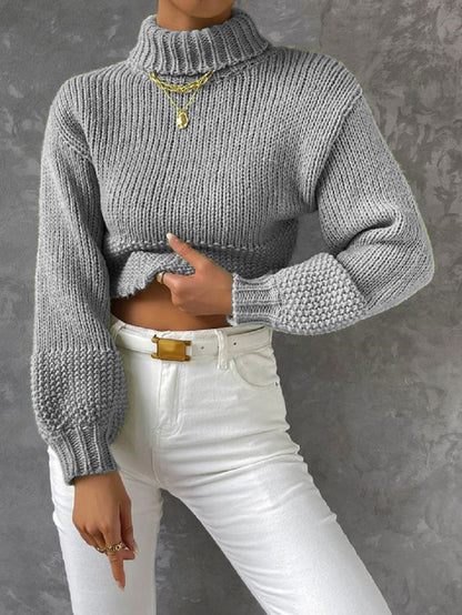 Pull femme moderne manches volumineuses