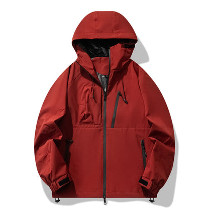 Veste de sport pour hommes Imperméable Fonctionnelle à capuche