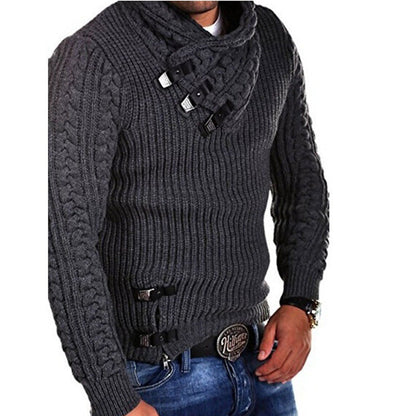 Pull en maille moderne asymétrique pour homme