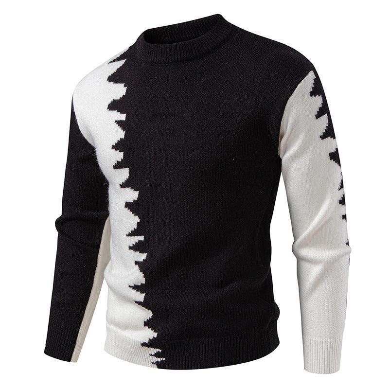 Pull-over Homme Moderne Dégradé Col Rond