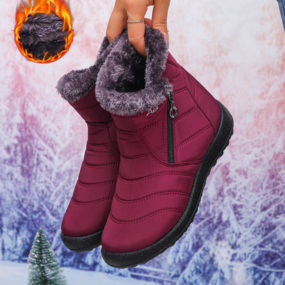 Bottes d'hiver femme Chaud Douillet Fermeture éclair