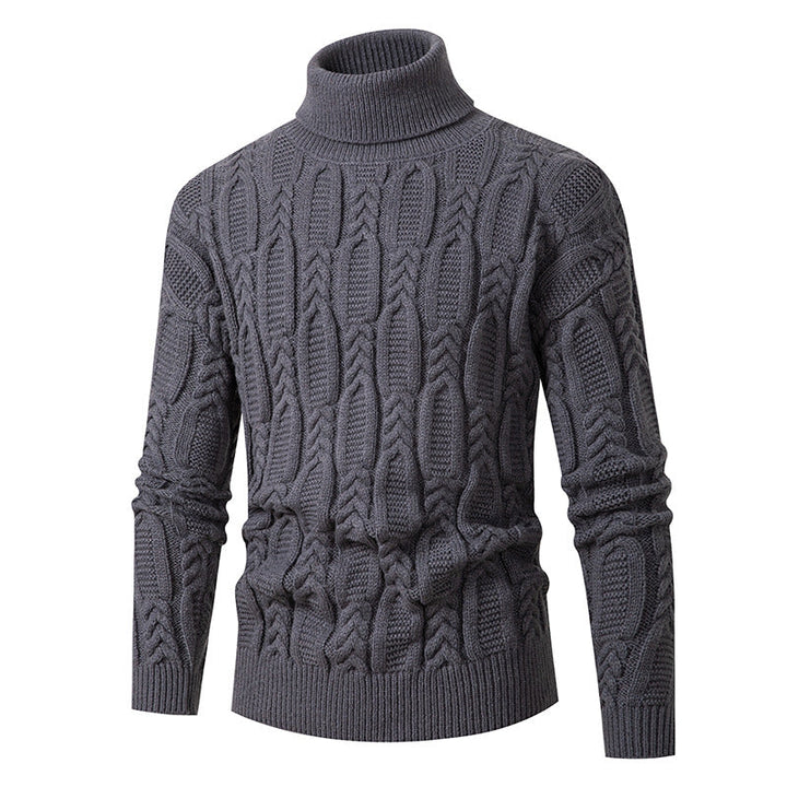 Pull col roulé structuré pour homme Design élégant