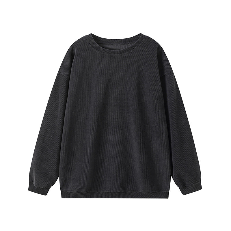 Robe maille côtelée Confortable Col rond Manches longues
