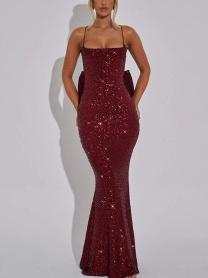 Robe de soirée scintillante élégante en dentelle