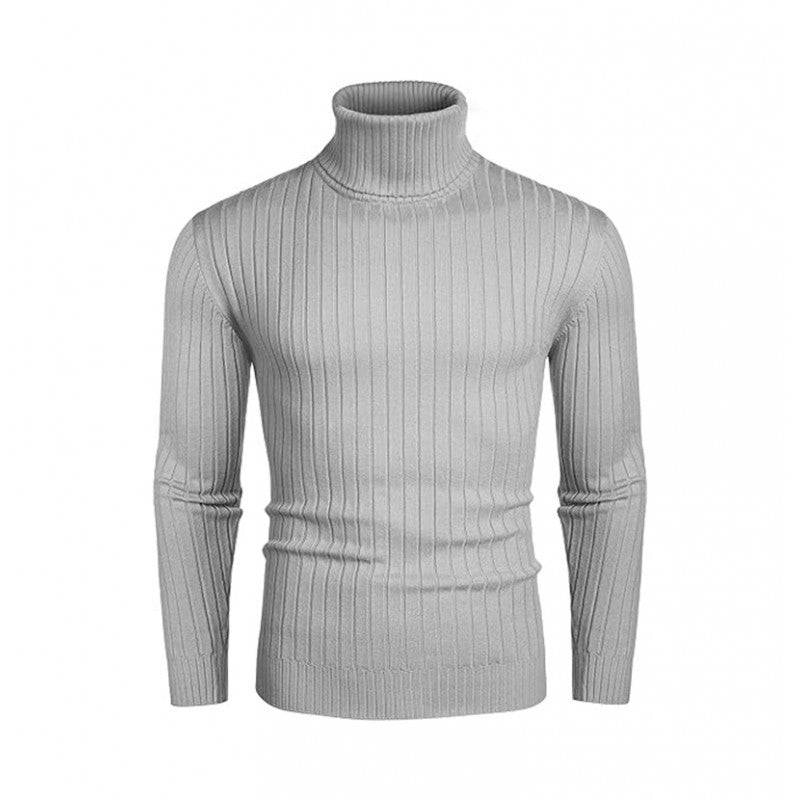 Pull homme col roulé maille design