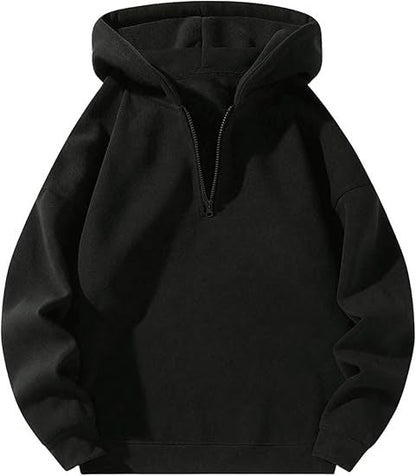 Sweat-shirt sport homme capuche demi-zip