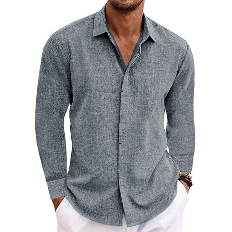 Chemise de loisirs homme respirante manches longues coupe moderne