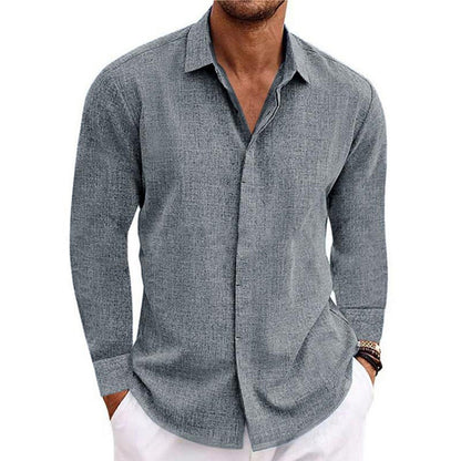 Chemise de loisirs homme respirante manches longues coupe moderne