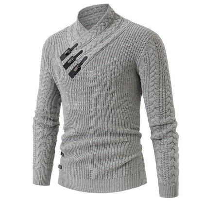 Pull tricoté asymétrique moderne pour homme