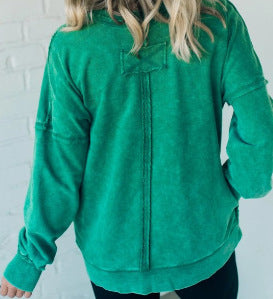 Sweat-shirt oversize confortable pour femme avec poches