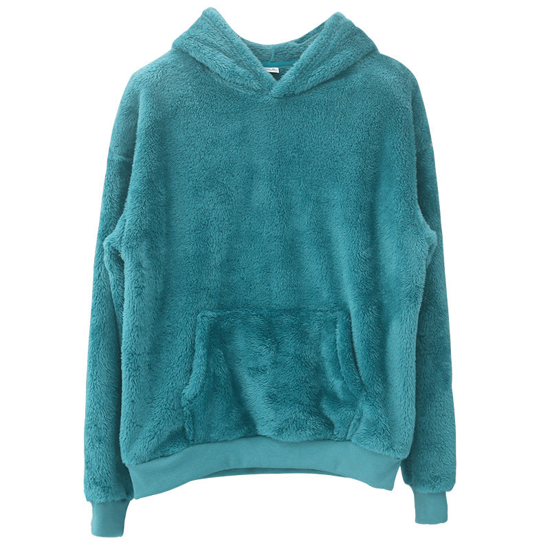 Pull polaire doux pour femme avec capuche