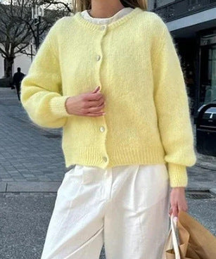 Cardigan doux pour femme en mohair