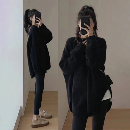 Damen Pullover Mittellang Stylish - IdealeKleiden