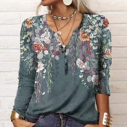 Chemise décontractée femme Manches longues Motif tendance