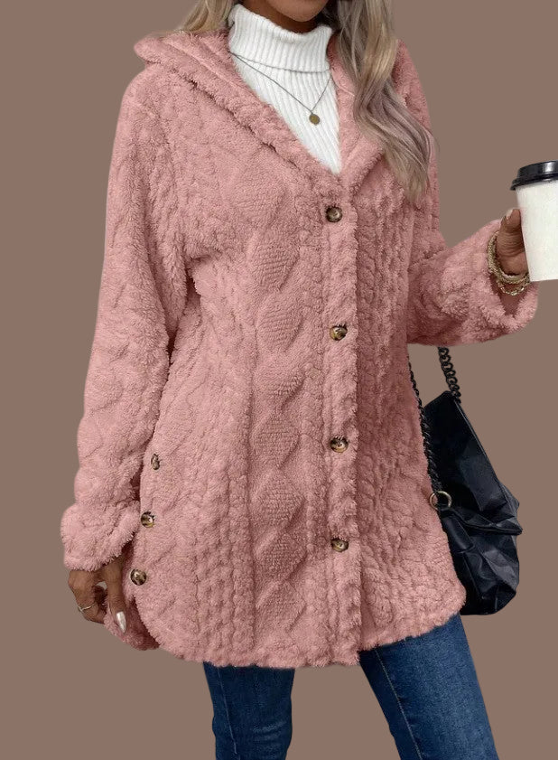 Veste Sherpa Femme Chaude Capuche