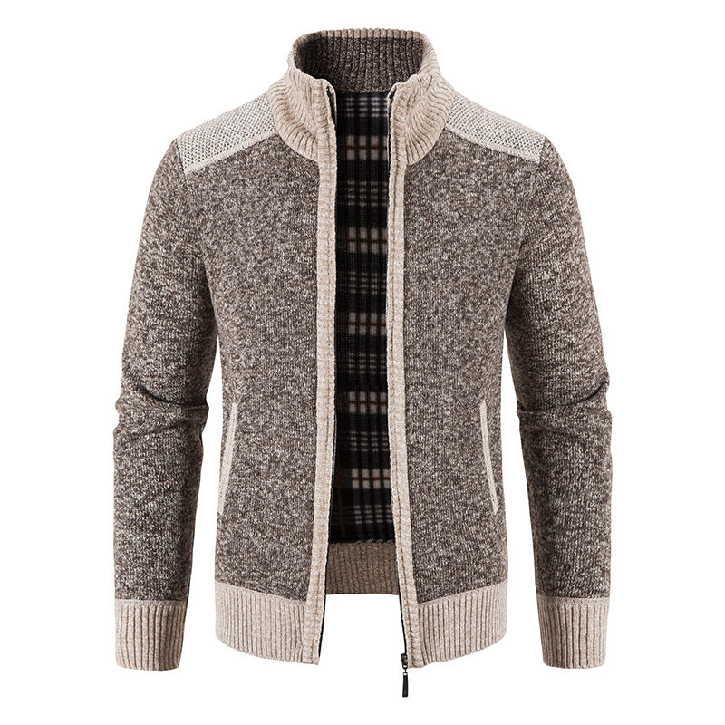 Cardigan homme moderne, fermeture éclair, design élégant