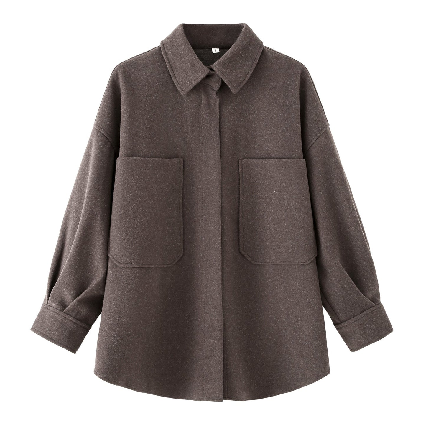 Veste en laine oversize femme avec poches et design chic