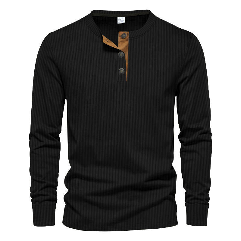 T-shirt à manches longues structuré pour homme au design moderne