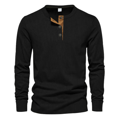 T-shirt à manches longues structuré pour homme au design moderne