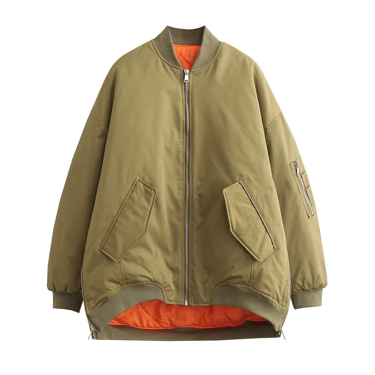 Bomber blouson femme sportif décontracté avec poches
