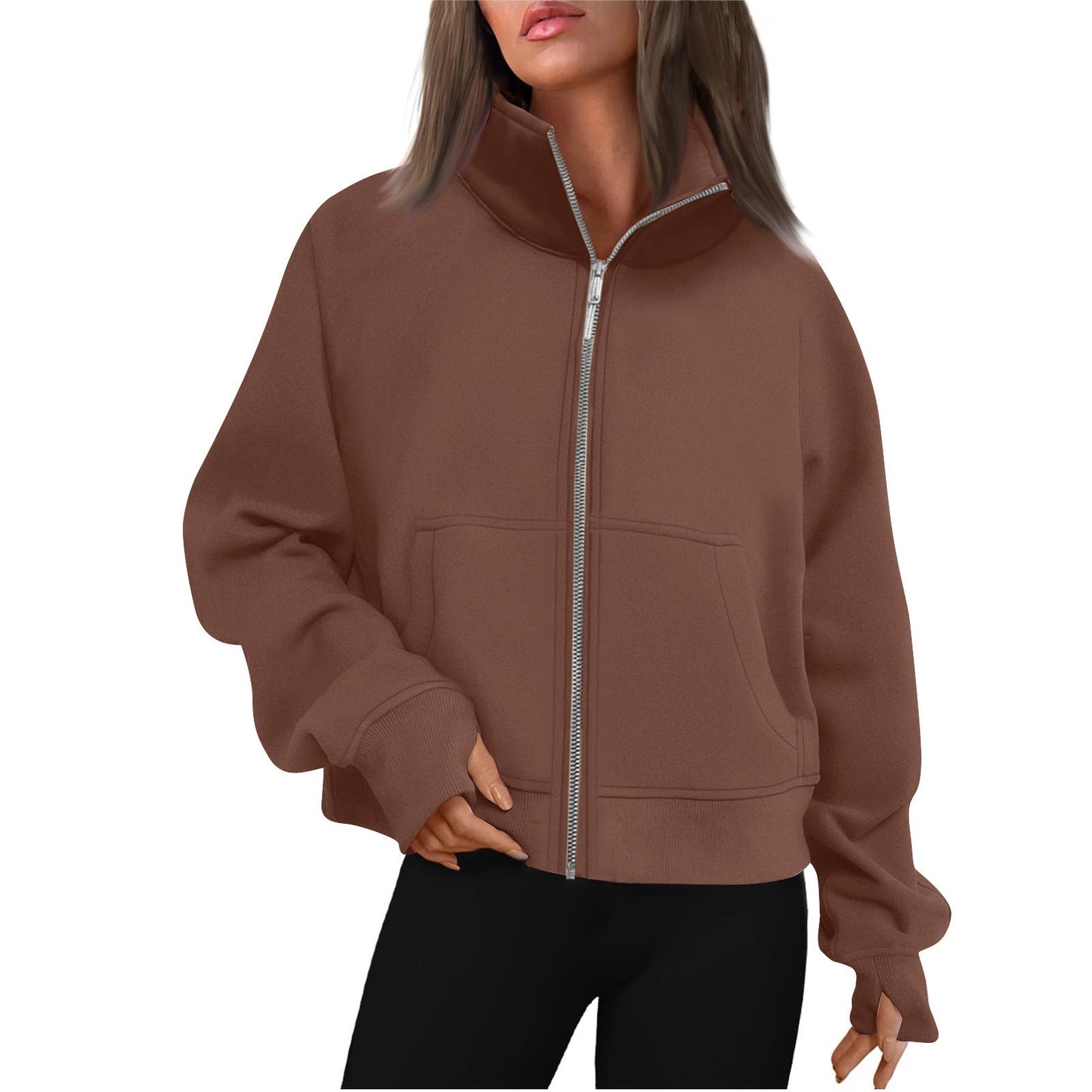 Veste de survêtement femme col montant confortable