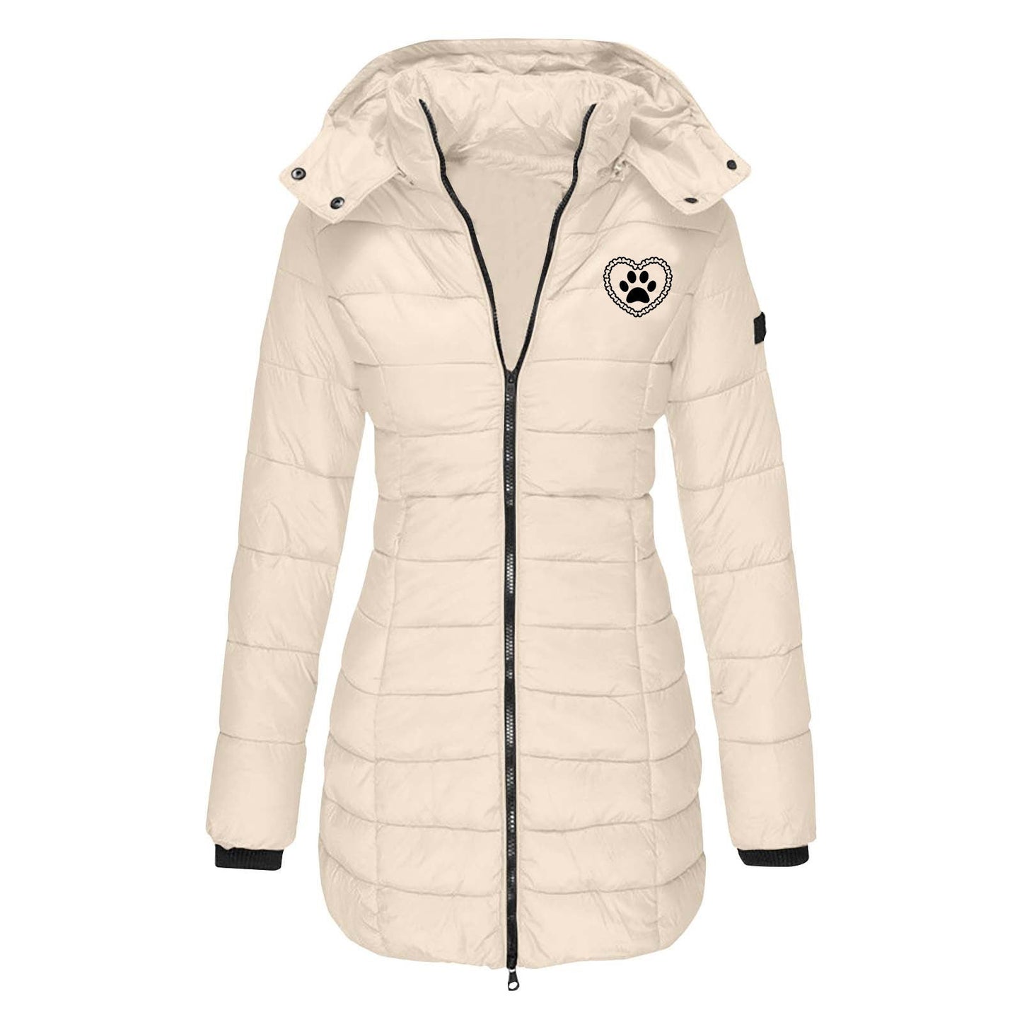 Veste mi-saison doublée à capuche pour femmes