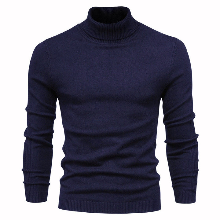Pull col roulé homme Maille fine Style optimal