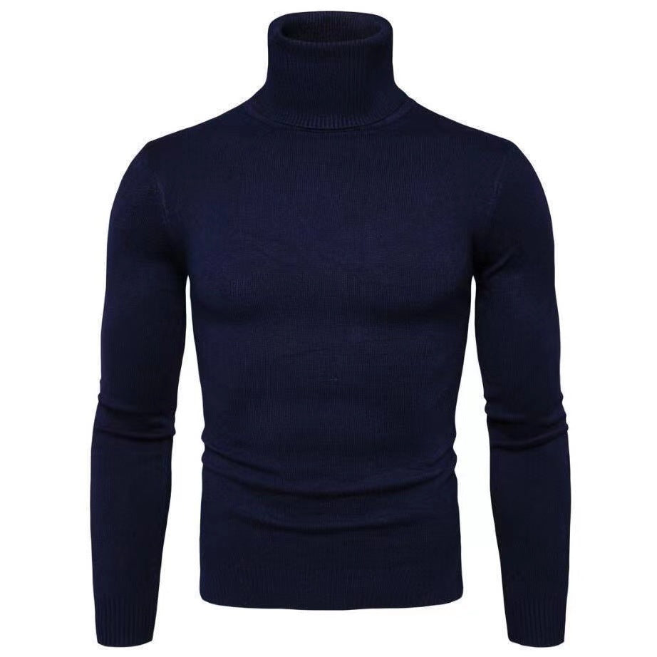Pull col roulé en coton pour homme Design élégant