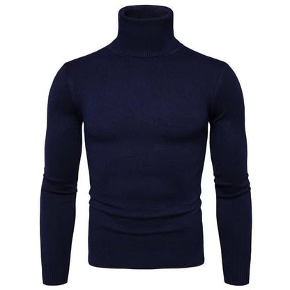 Pull col roulé en coton pour homme Design élégant