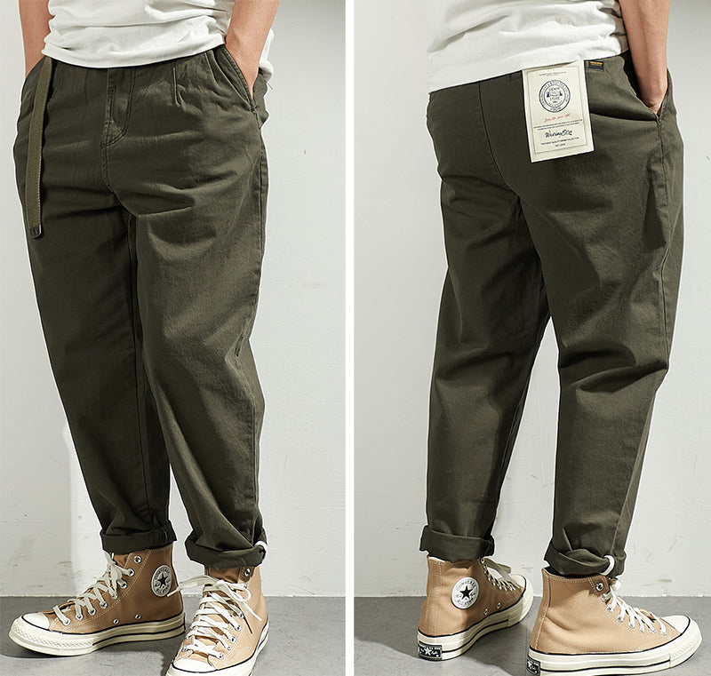 Pantalon cargo homme confortable élégant avec taille ajustable