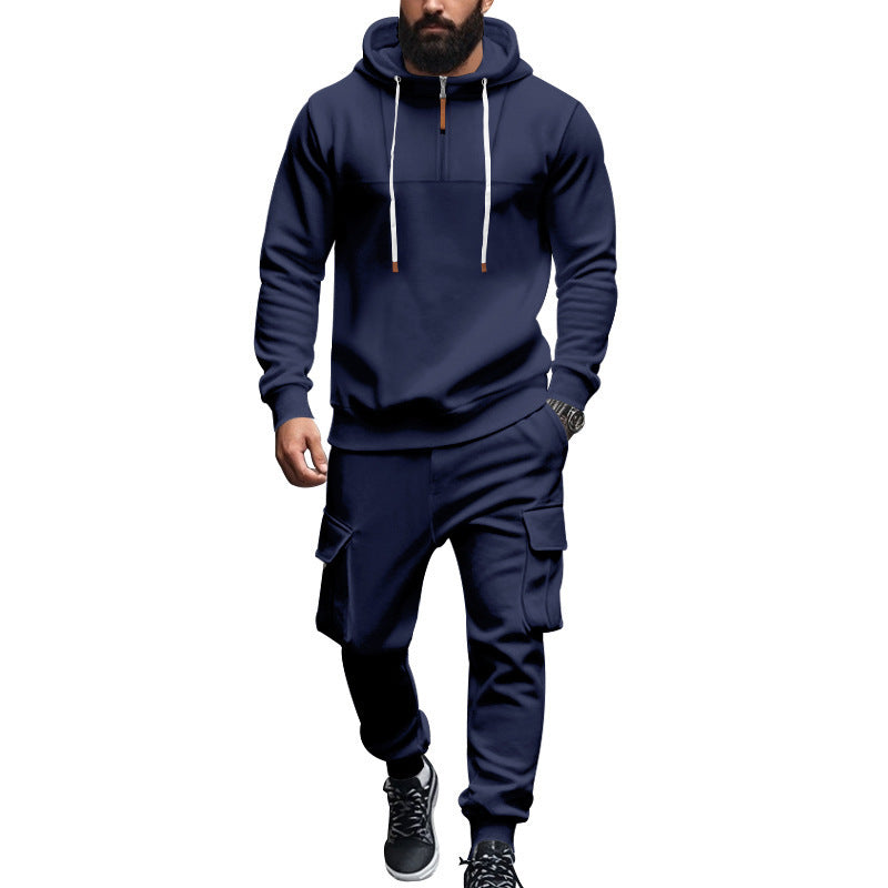 Survêtement de sport moderne pour hommes avec fermeture éclair et poches
