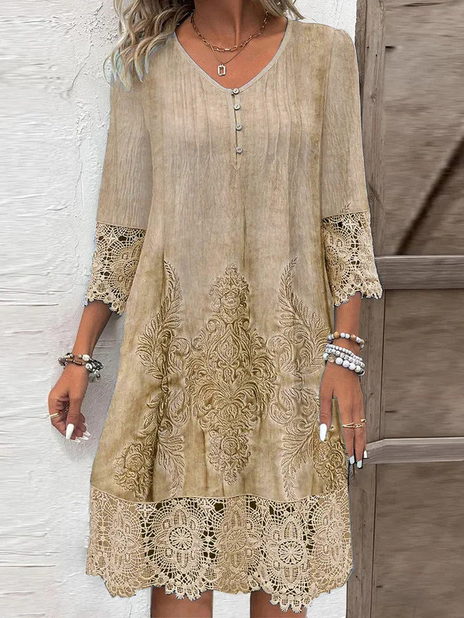 Robe d'été femme légère dentelle élégante