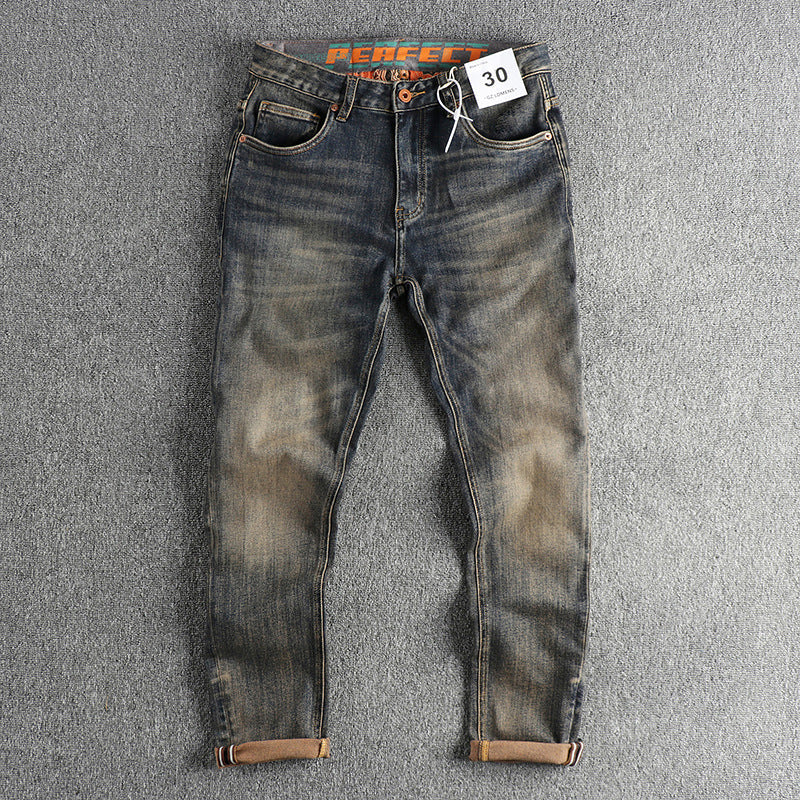 Herren Jeans Slim Fit Used Look Trendy - IdealeKleiden