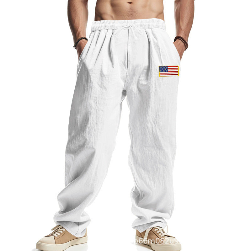 Pantalon de loisirs pour homme, coupe américaine, taille élastique