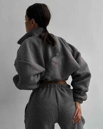 Ensemble de survêtement femme avec capuche, élastique, confortable