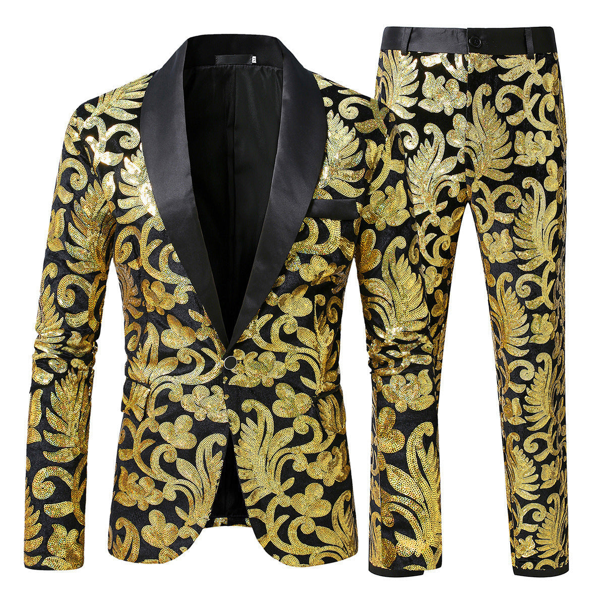 Ensemble de costume scintillant élégant pour homme