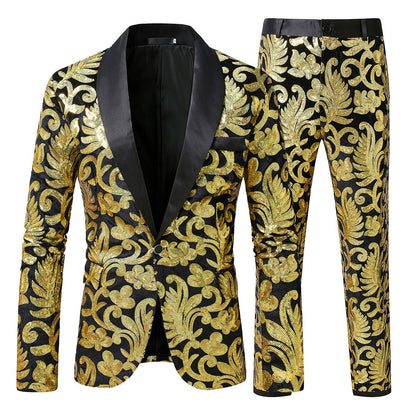 Ensemble de costume scintillant élégant pour homme