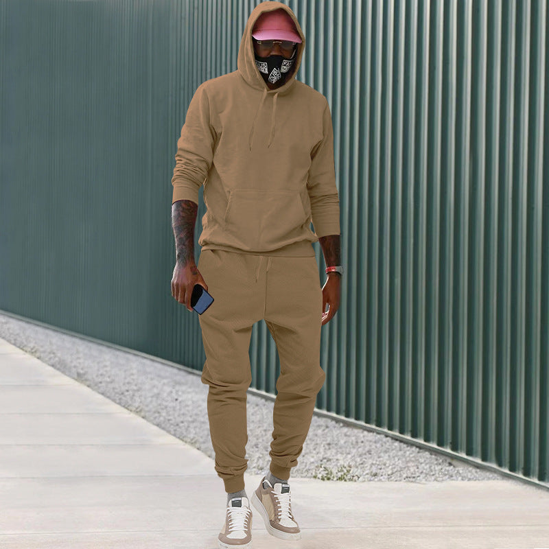 Survêtement de sport pour hommes, sweat à capuche, jogging, confortable