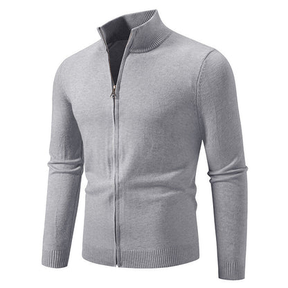 Cardigan homme moderne col montant fermeture fonctionnelle