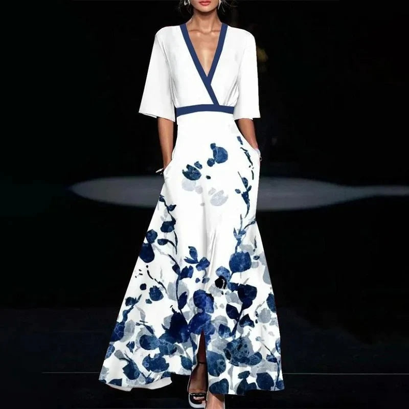 Robe longue d'été florale élégante pour femmes