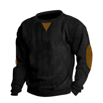 Pull homme moderne tricot motif coudières