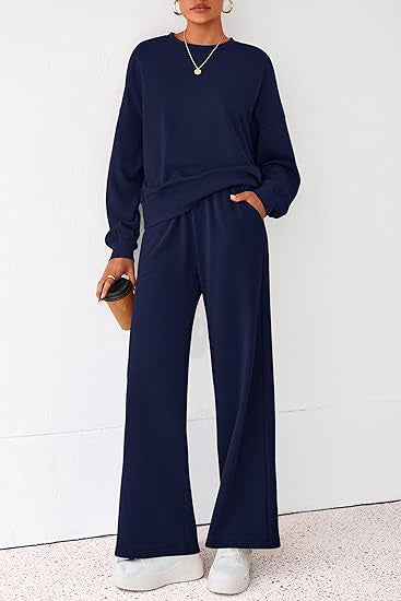 Pantalon de survêtement femme Confortable Jambes larges Coupe décontractée