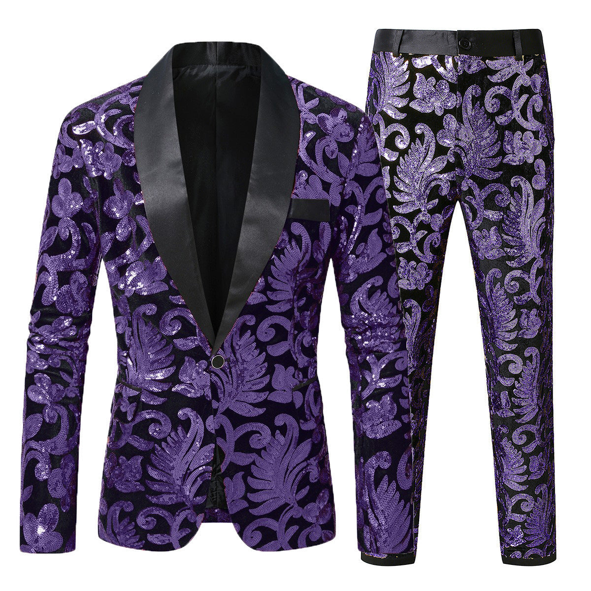 Ensemble de costume scintillant élégant pour homme