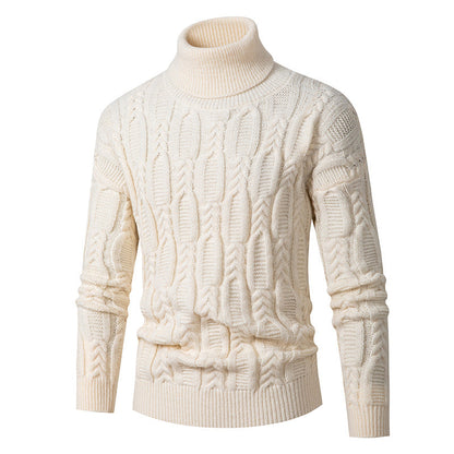Pull col roulé structuré pour homme Design élégant