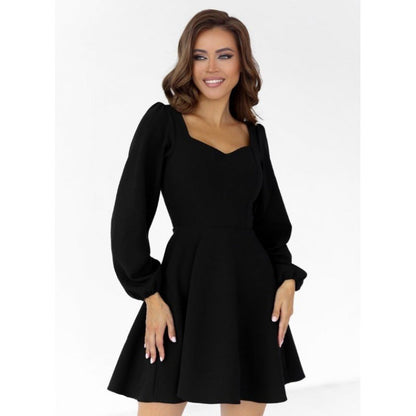 Mini-robe Femme Manches Bouffantes Décolleté Cœur Robe d'été