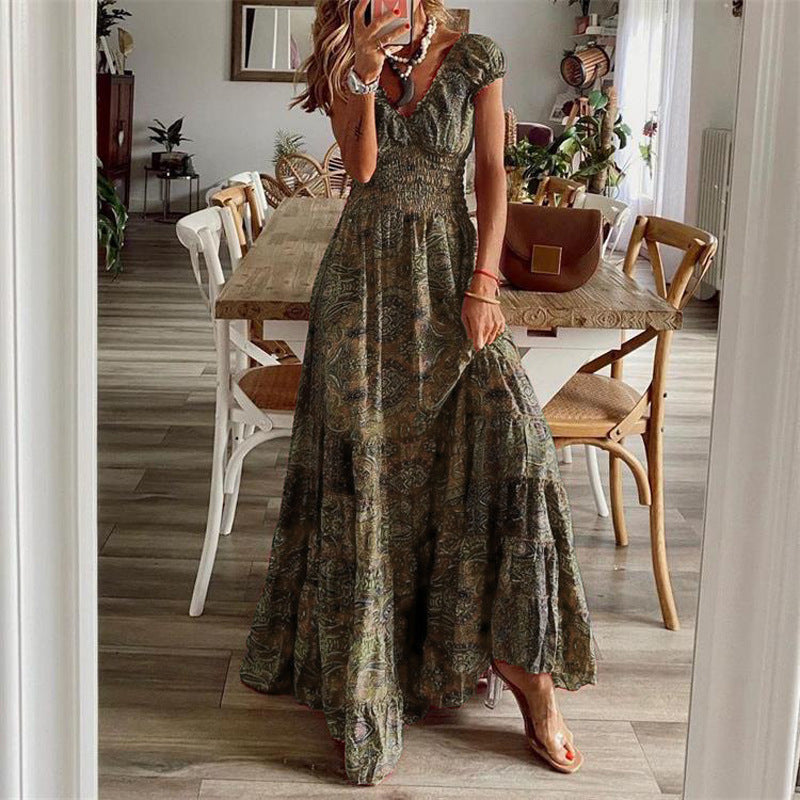 Robe longue style bohème chic pour femme