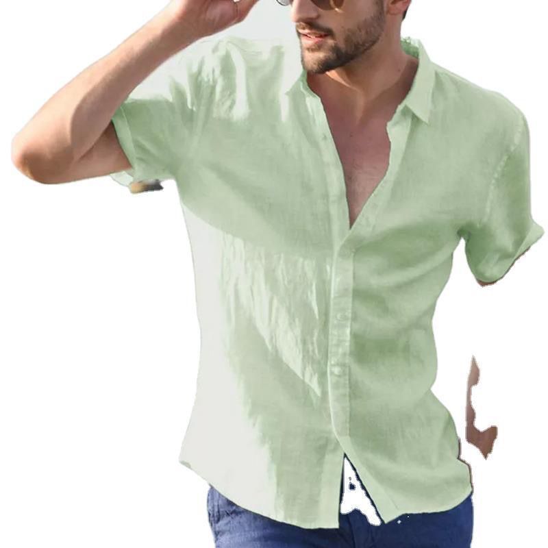 Chemise d'été homme Lin Confortable Élégante
